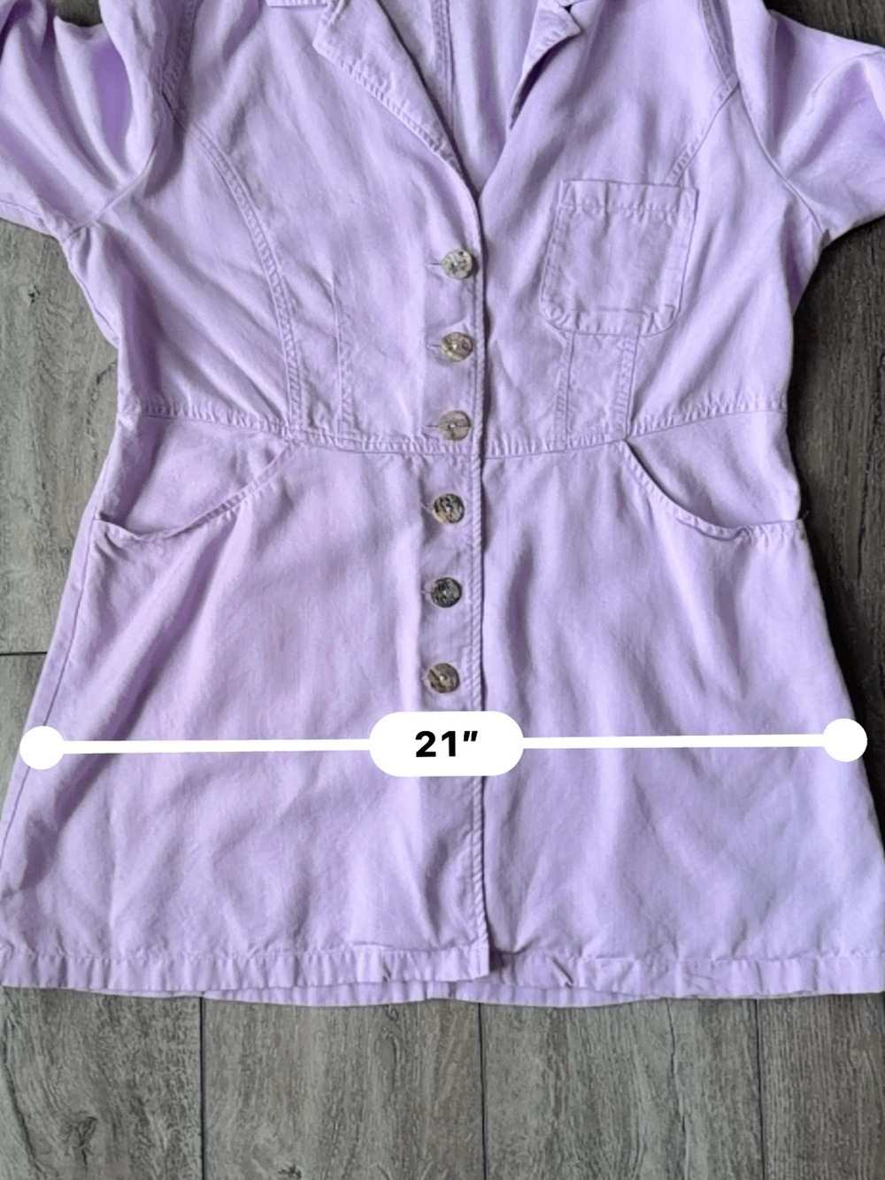 Soft Surroundings- 100% Tencel Lilac Button-Front Utility Tunic Jacket - Picture 6 of 8